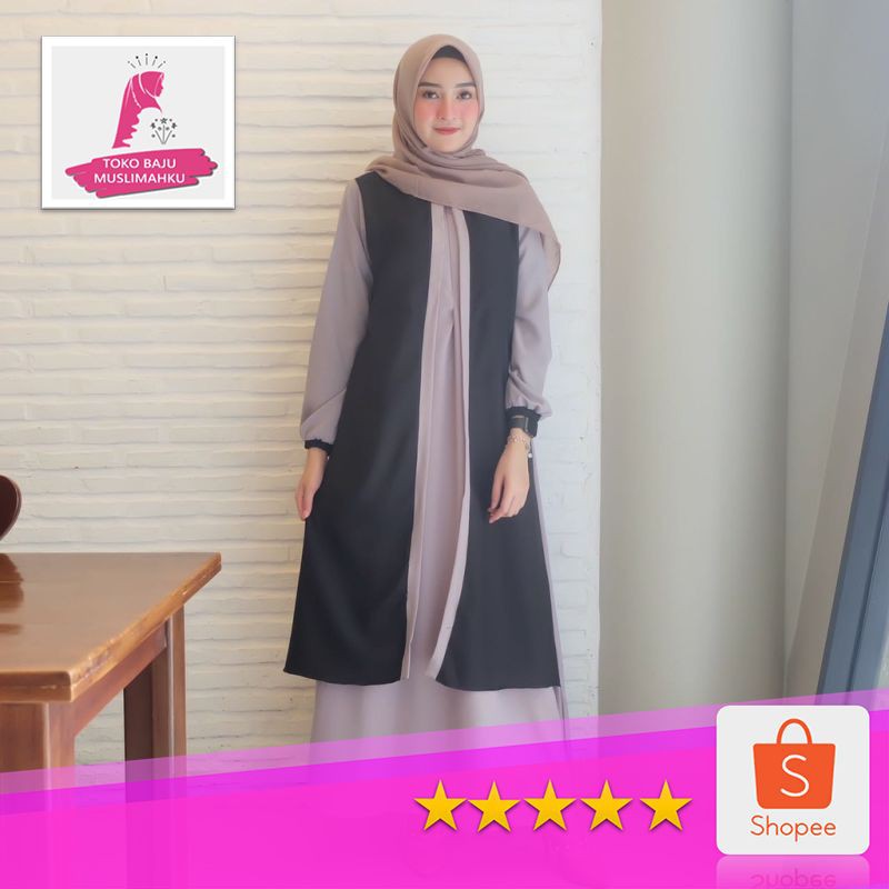 [✅COD] Muslimah Gamis Karimah   / Gamis Termurah  / Dress Muslim  • Toko Baju Muslimahku
