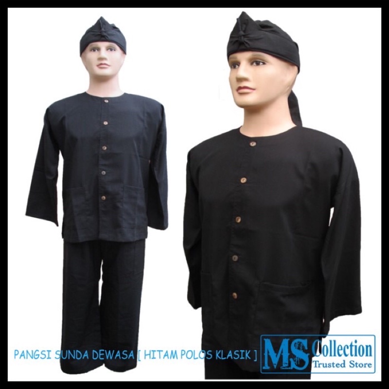 Jual PANGSI SUNDA DEWASA [ HITAM POLOS KLASIK ] XXL | Shopee Indonesia