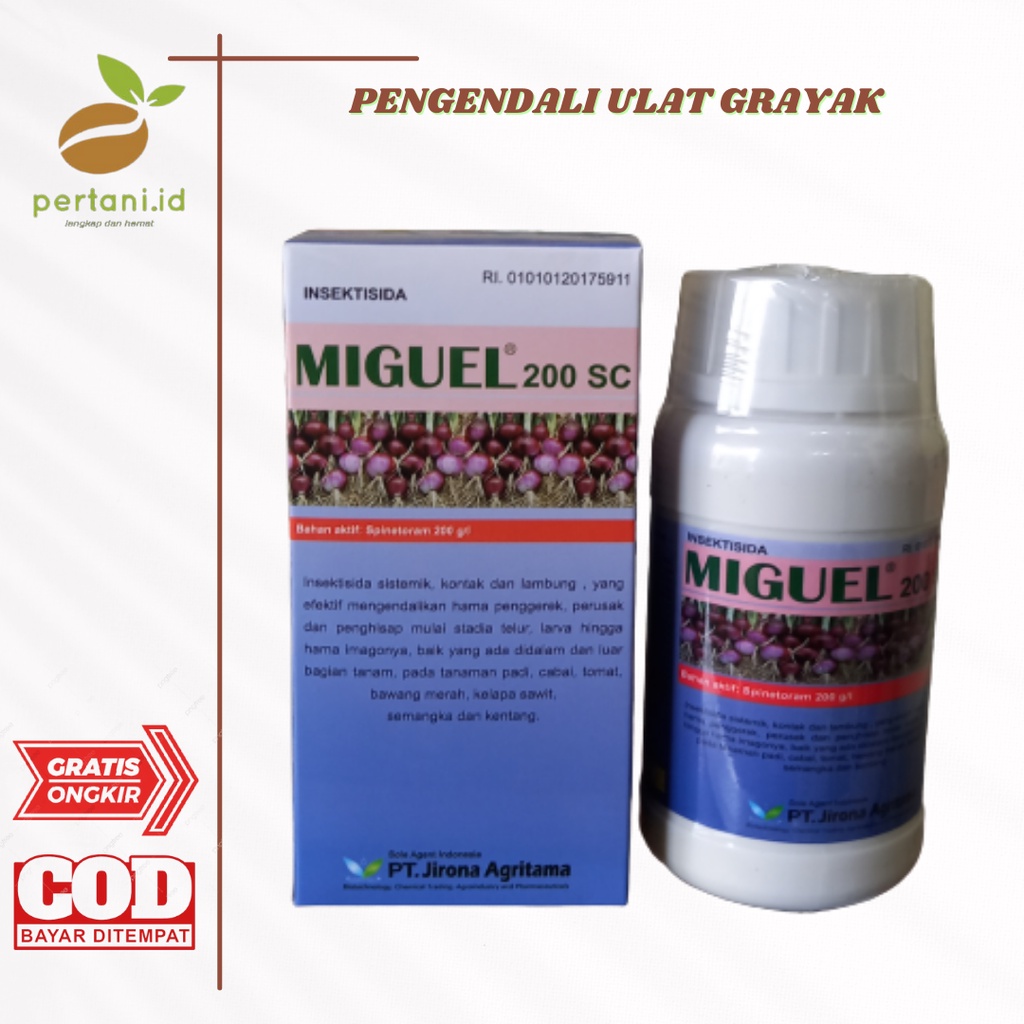 Insektisida MIGUEL 200SC ukuran 200ml Pembasmi Hama Tanaman - PENGENDALI ULAT GRAYAK