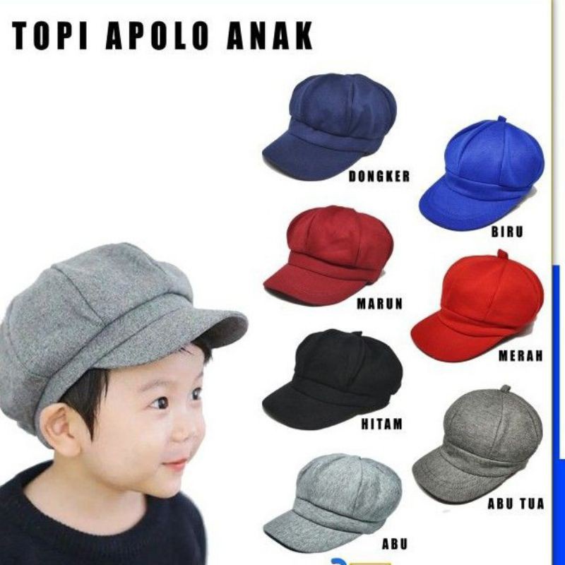 Topi Apolo Anak / Apolo Anak / Apolo Bayi / Topi Bayi Anak Laki-Laki topi