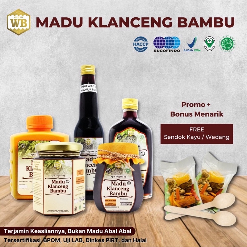 

Madu Klanceng Bambu / Lebah Apis Trigona-Garansi Murni & Asli 100%-Wild Bee-Kemasan Ekonomis