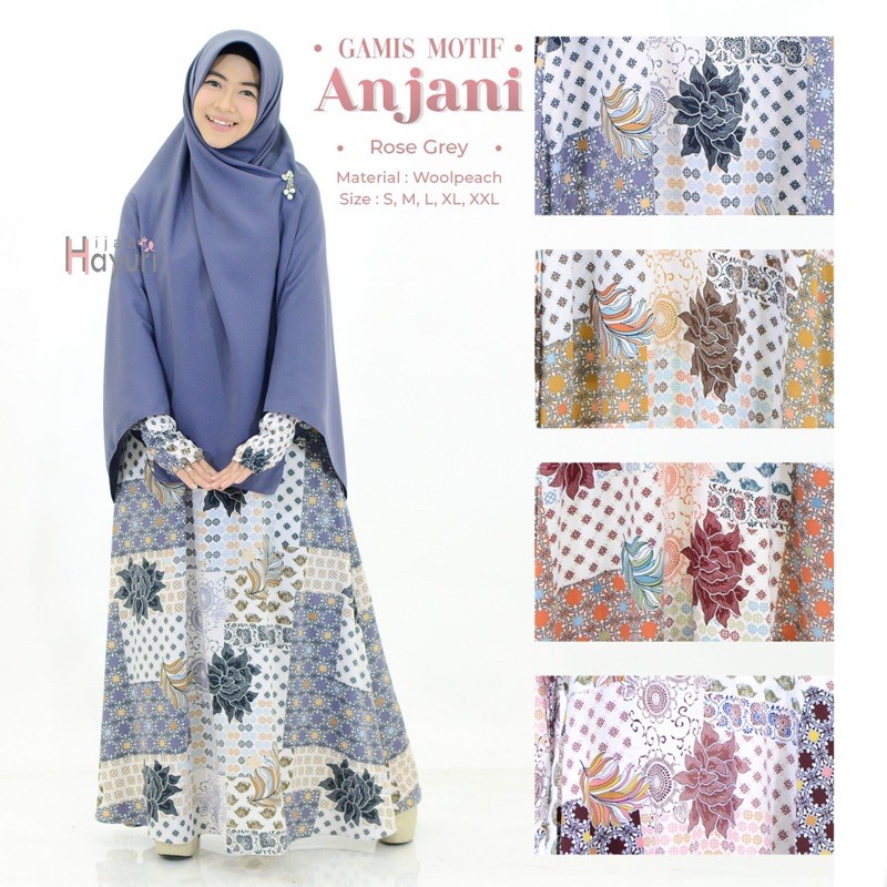 Gamis Syari Motif Anjani by Hijab Hayuri ORIGINAL 100% (GAMIS ONLY)