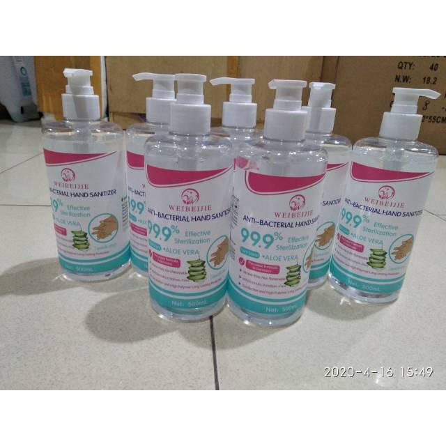 Hand sanitizer gel 500 ml