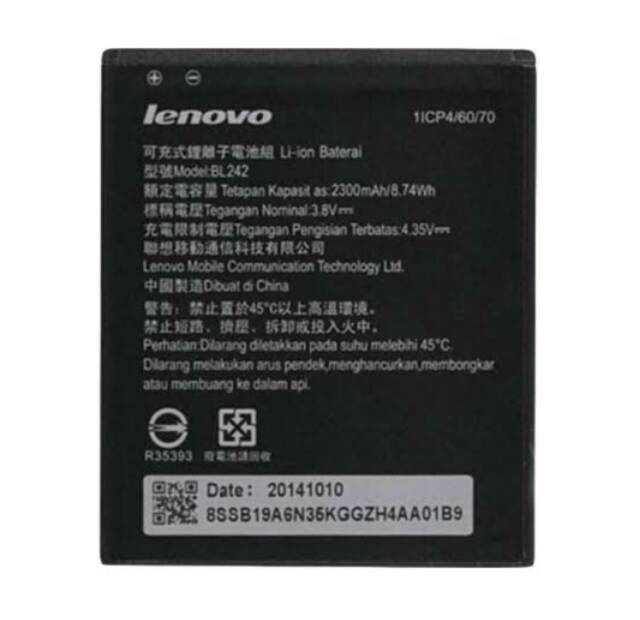 BATERAI LENOVO A6000 / A6020 / A2020 / K3 / K3T / BL242 / BL-242 / BL 242 / BL259 / BL 259 / BL-259