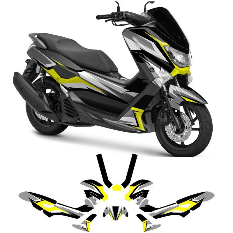 Sticker decal nmax old 2015-2019 fullbody grafis simpel 01