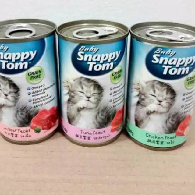 Snappy tom baby kitten 400gr /makanan kucing snappy tom baby kitten 400gr