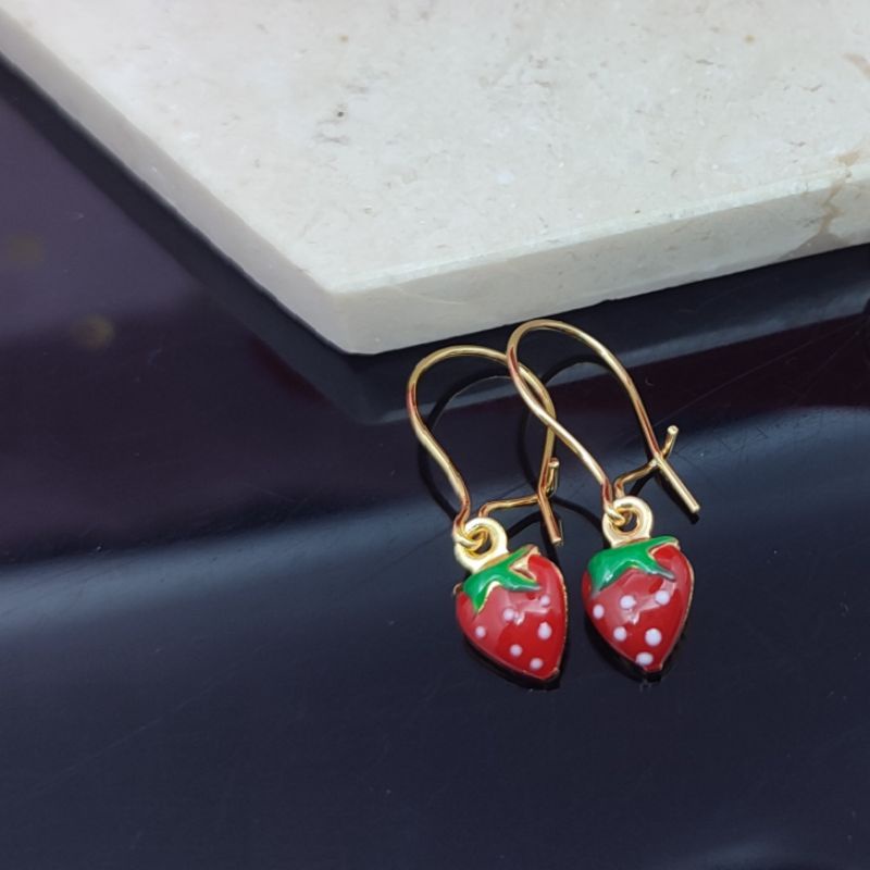 Anting Anak Bentuk strawberry