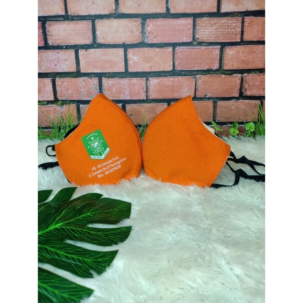 Masker anak logo sablon min 12 pcs