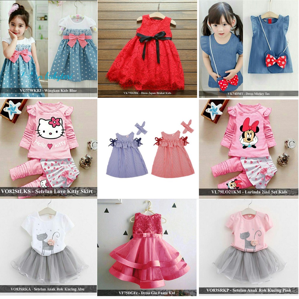 TERMURAH Baju  Dress Anak  Perempuan Pakaian Anak  Gaun 