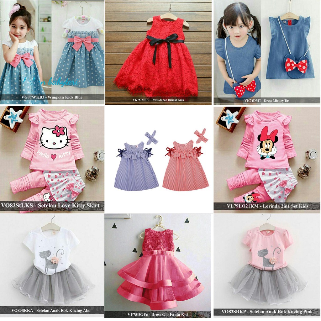 TERMURAH Baju Dress Anak  Perempuan Pakaian  Anak  Gaun 