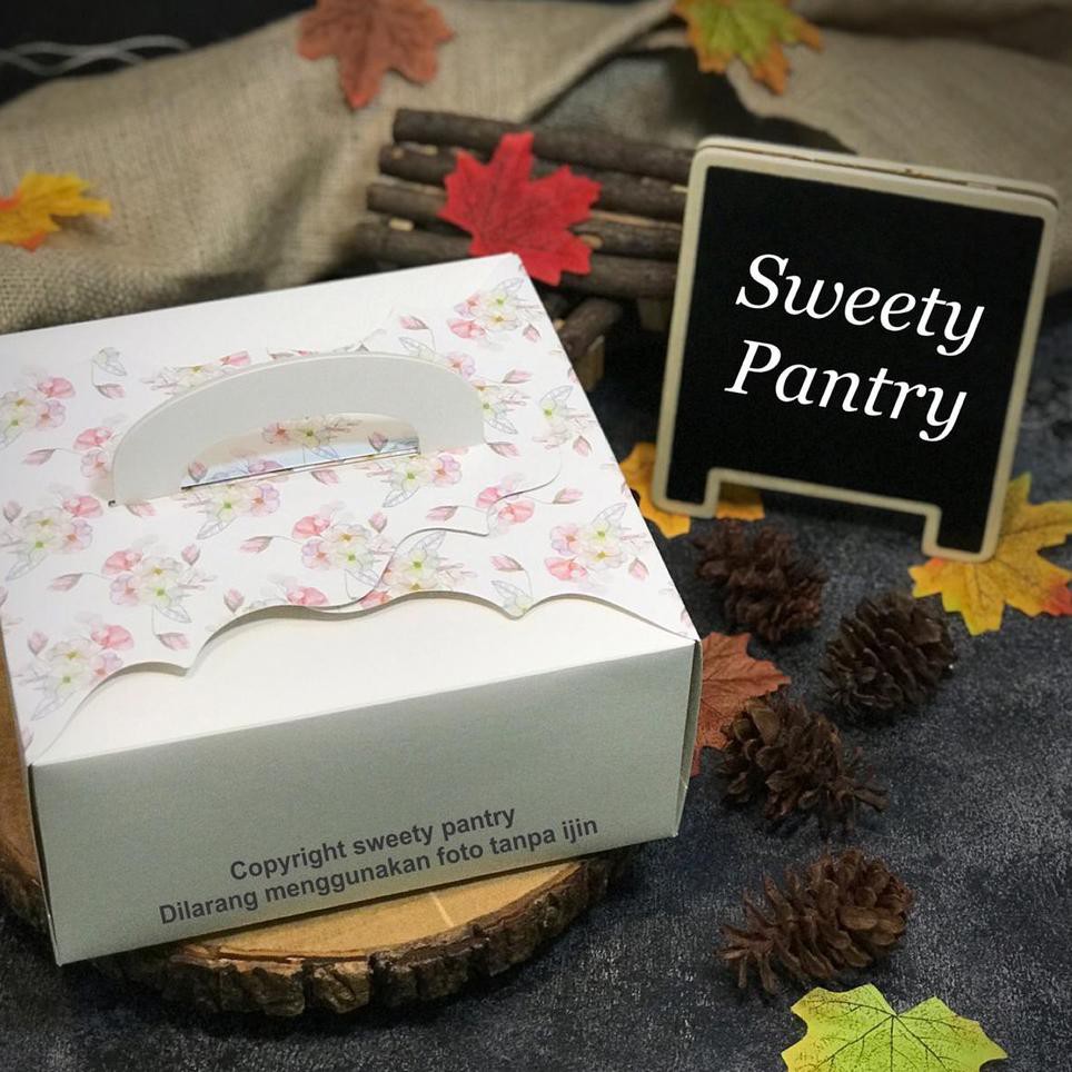 

BESTSELLER 42210 F - dus kue/box kue/kemasan kue/packaging kue model tenteng Uk 22x22x10 Flower