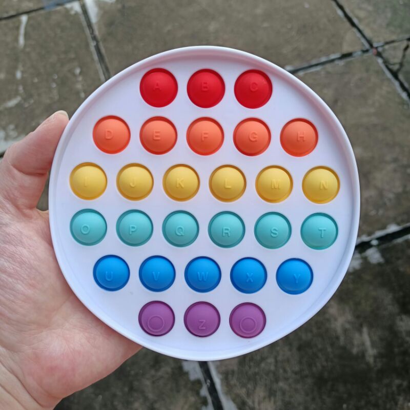 Mainan Viral Pop it Fidget Rainbow, Pop it viral, Mainan pop it, Fidget toys-lingkaran putih