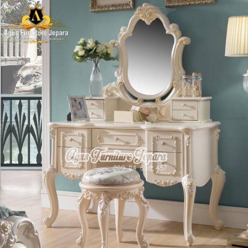 MEJA RIAS LUXURY DUCO (meja rias mewah meja rias turkey meja console cermin)