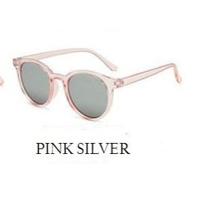 ⭐TasUnik88⭐ R178 Kacamata Wanita Pria Wanita Fashion Sunglasses Eyewear Frame Model Korea-PINK SILVER
