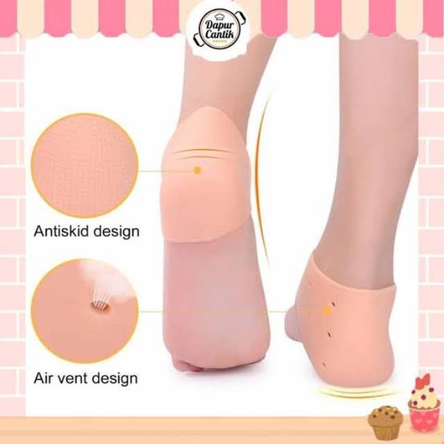 SILICONE GEL PAD SILIKON PELINDUNG TUMIT KAKI KASAR PECAH PECAH SEPASANG