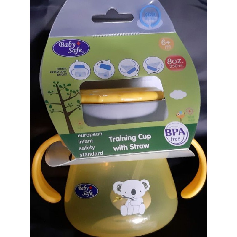 TRAINING CUP WITH STRAW 250ML BABY SAFE JP019