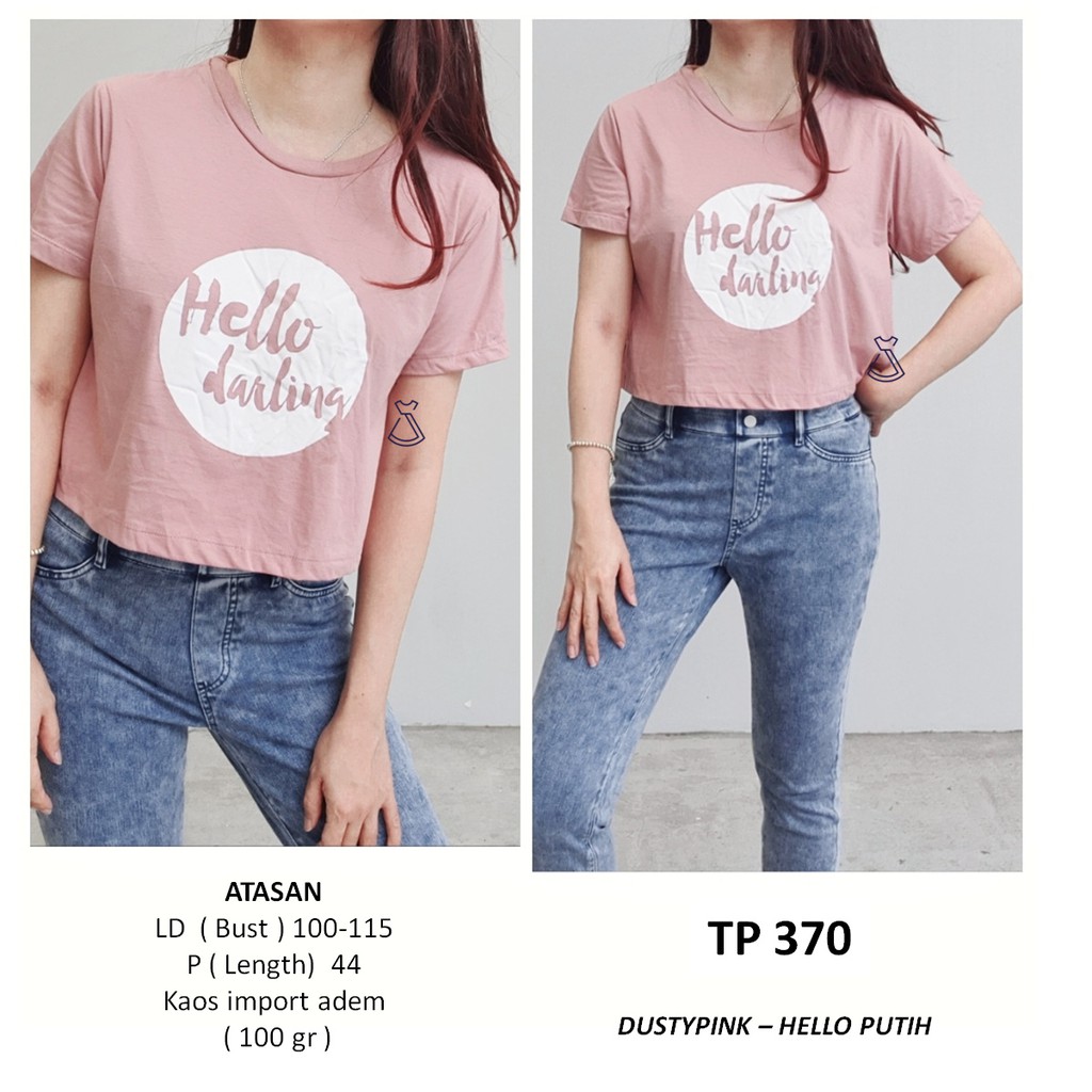 TP370 - BAJU ATASAN WANITA KAOS ADEM IMPORT MURAH