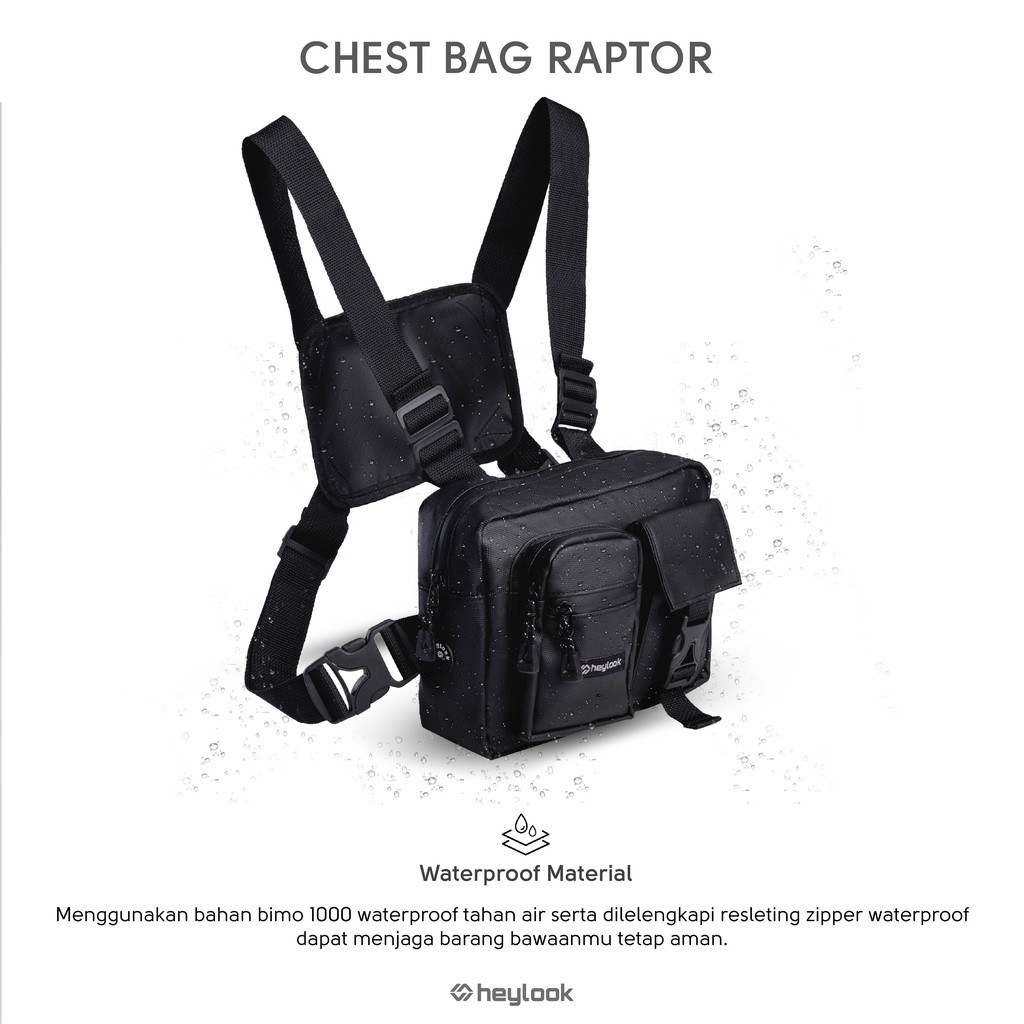 HEYLOOK Project - Chest Bag Waterproof RAPTOR Tas Dada Tactical Rig Bag Outdoor