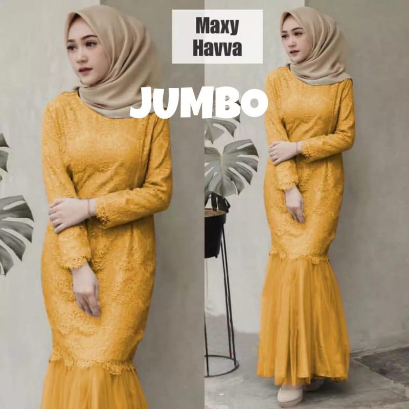 MAXY HAVVA, BRUKAT PREMIUM, GAMIS HIJAB MUSLIM, MAXY DRESS