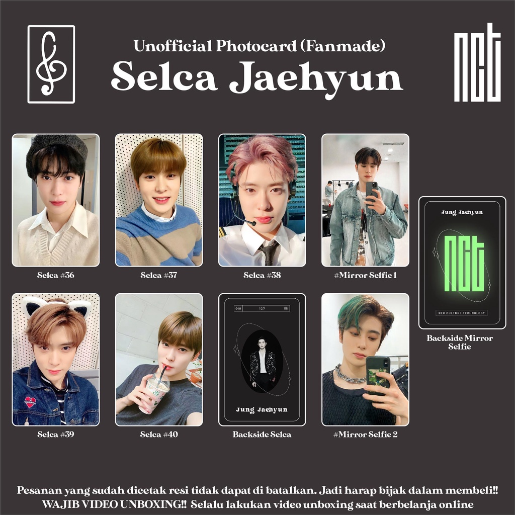 [SELCA NCT] PHOTOCARD JAEHYUN MIRROR SELFIE FANMADE