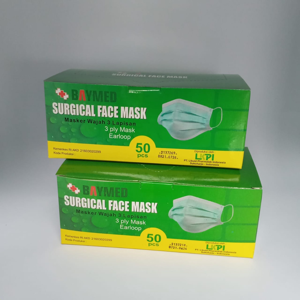 Baymed - Surgical Face Mask / Masker Bedah Earloop Baymed