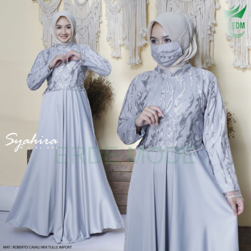 DRESS BROKAT ERDEMODE 2/GAMIS LEBARAN/GAMIS MUSLIM/