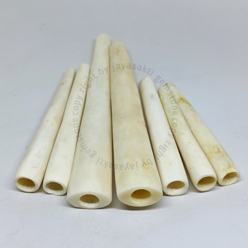 Pipa Rokok Tulang Sapi Putih Original Gepeng dan Oval Rasa Gurih