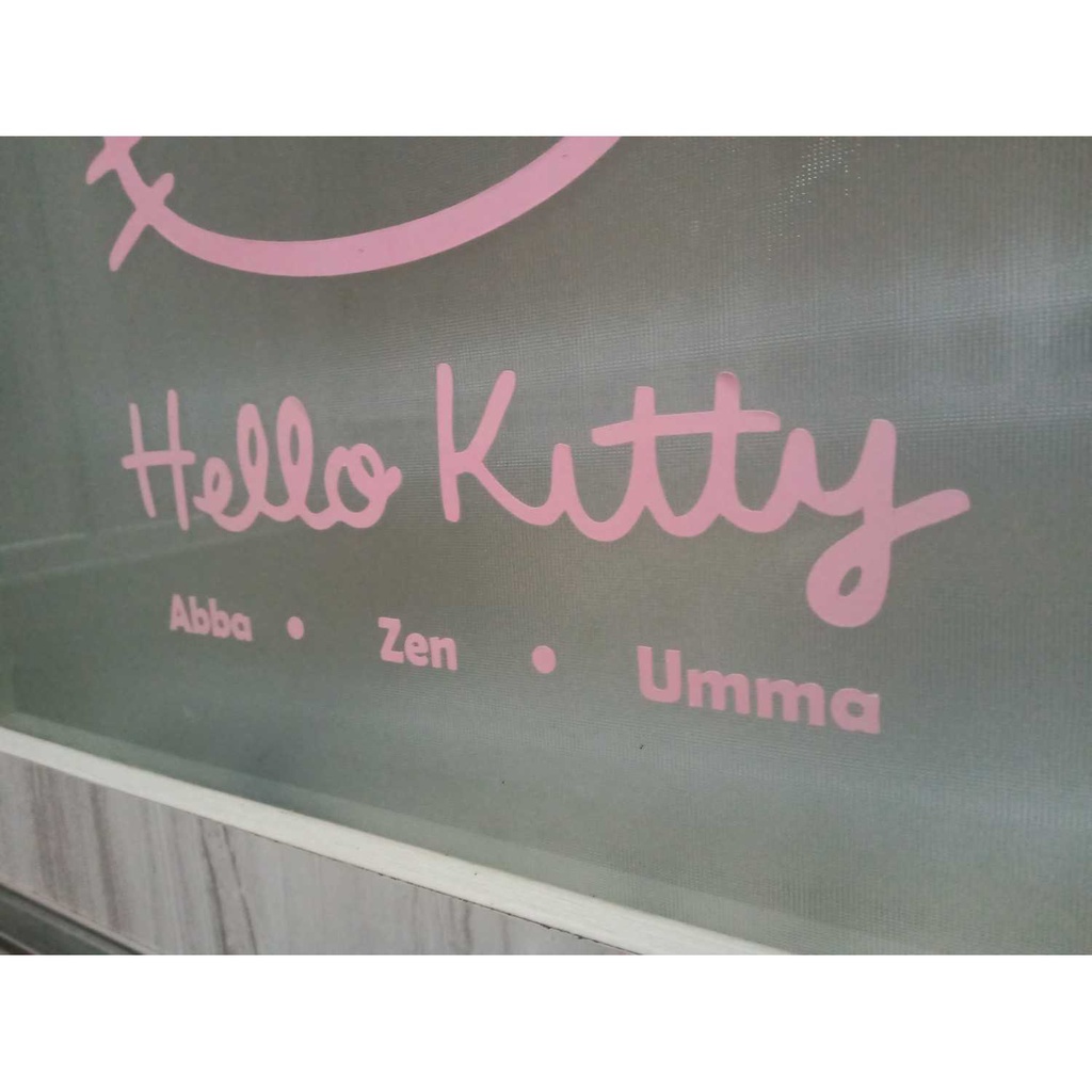 Stiker Sticker Cutting Decal Mobil Kulkas Kaca Motif Hello Kitty
