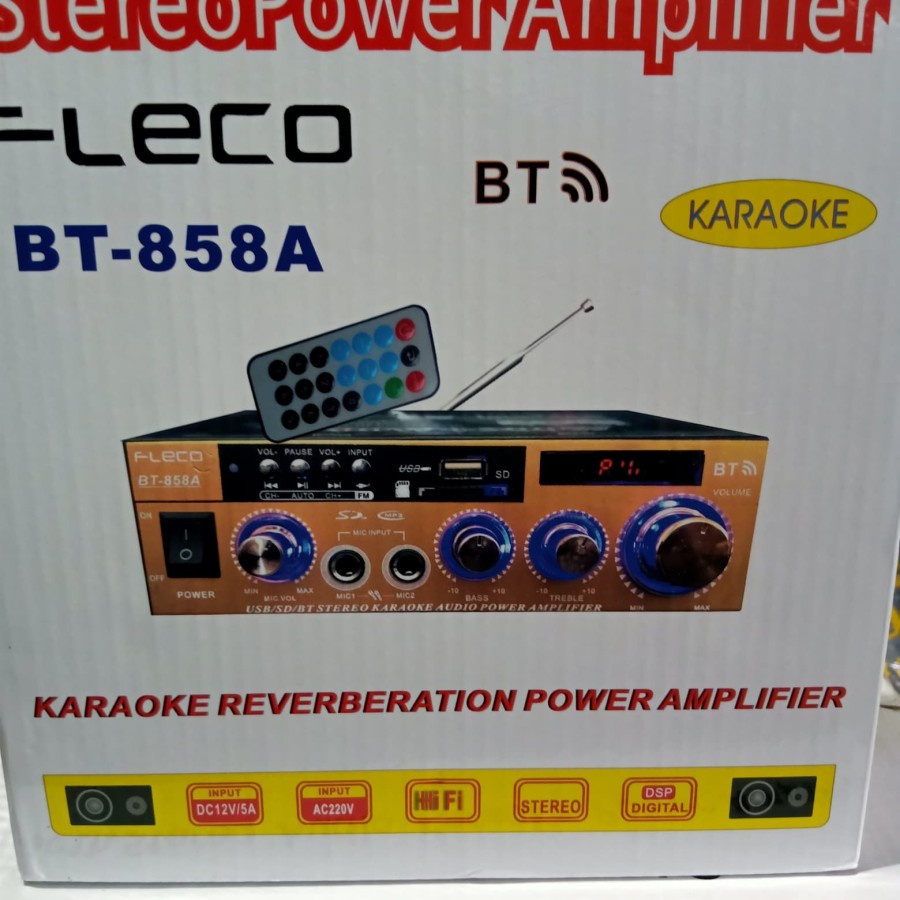 COD POWER AMPLIFIER BLUETOOTH FLECO BT-858A//AMPLI KARAOKE FLECO BT-858A