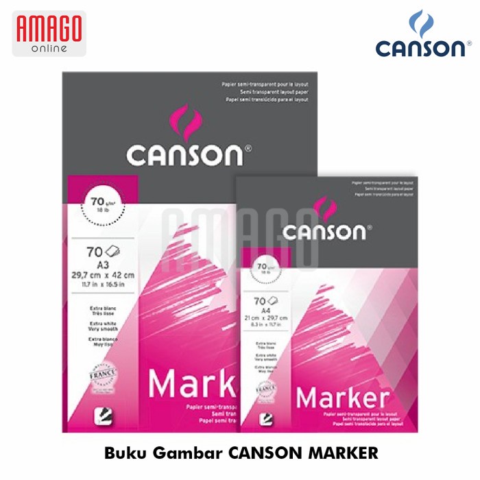 BUKU CANSON MARKER - A4 - 70 SHEETS - 70 GSM - PAD - 200297231