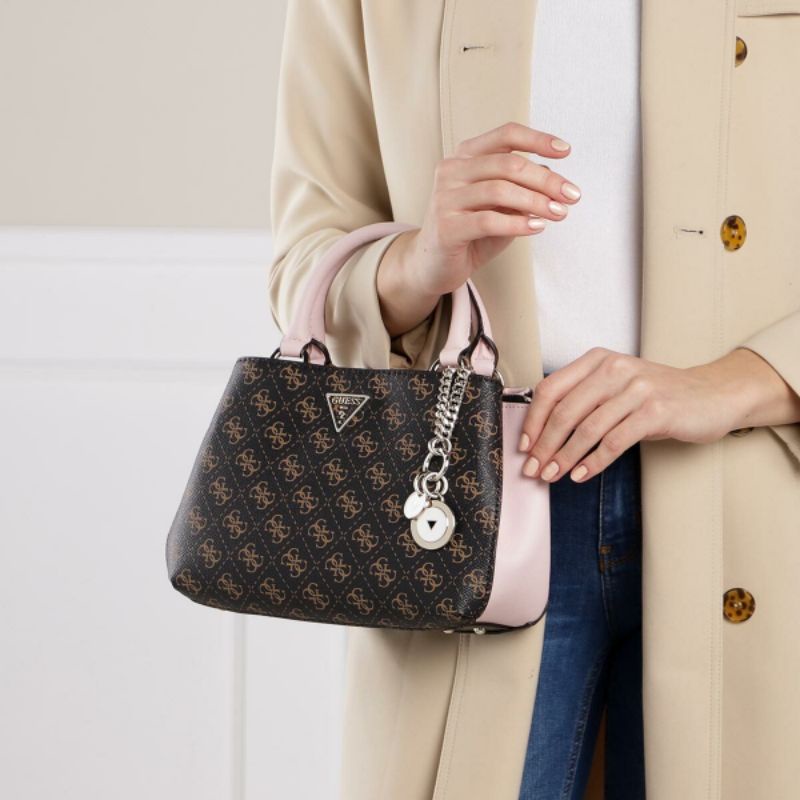 Guess Ambrose Small Turnlock Satchel Bag Original / Tas Guess Original