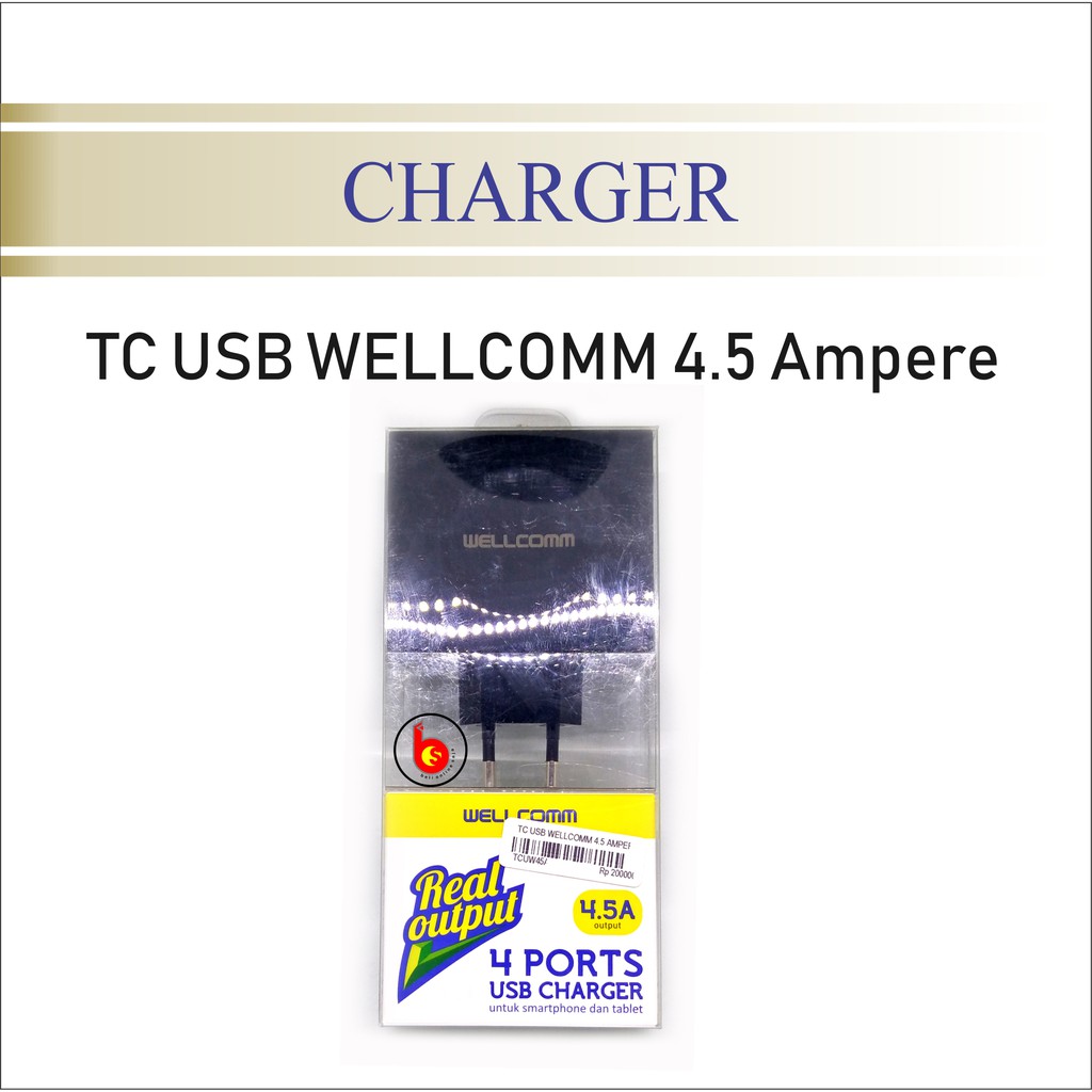 CHARGER TC USB WELLCOMM 4.5 AMPERE