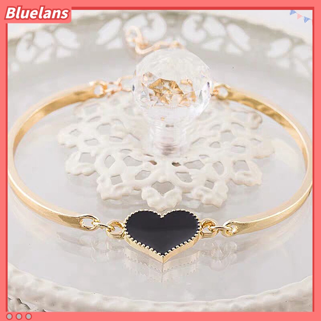 Gelang Rantai Adjustable Desain Hati Untuk Wanita