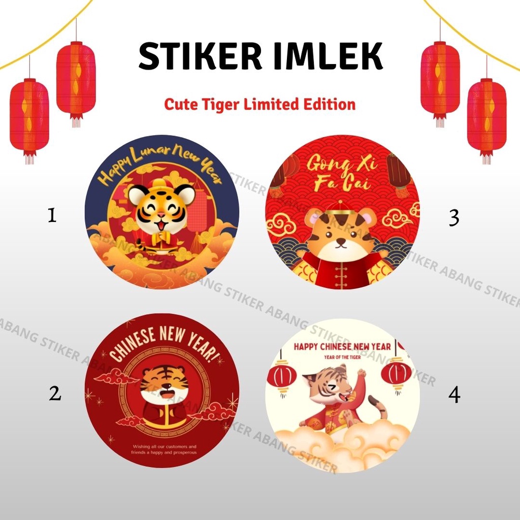 

Stiker/ Sticker Imlek Cute Tiger Special Edition