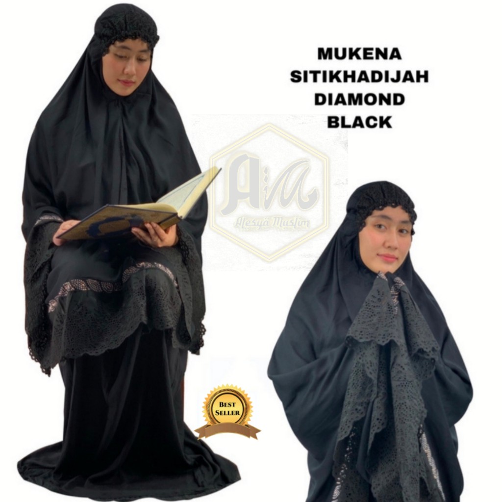 mukena siti  khadijah diamond ukuran 117x140cm/BISA bayar ditempat/COD