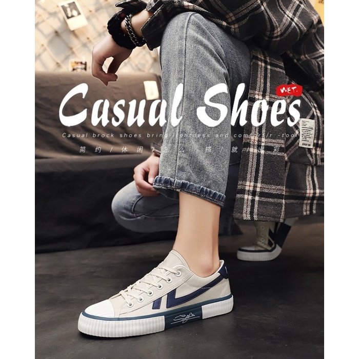 Sepatu Sneakers Cowok Import 57 Terbaru Sepatu Kanvas Pria Sepatu Cowok Keren Murah  Kekinian