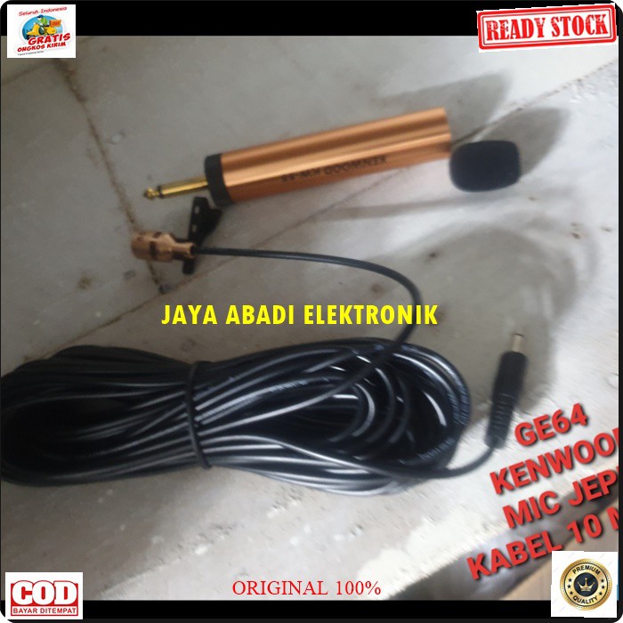 G64 KENWOOD JEPIT 8 METER KANCING KERAH BAJU MIKROPHONE CLIP ON TIE CONDENSOR SENSITIF AUX MIKROPHONE MIK KARAOKE SOUND AUDIO CABLE PROFESIONAL PRO VOCAL SYSTEM PANGGUNG DJ STUDIO MEETING PIDATO CERAMAH SUARA BISA JUGA BUAT YOUTUBER