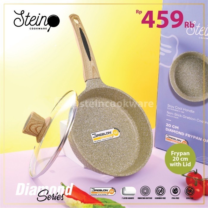 Stein Cookware - Diamond Frypan with Lid 20cm