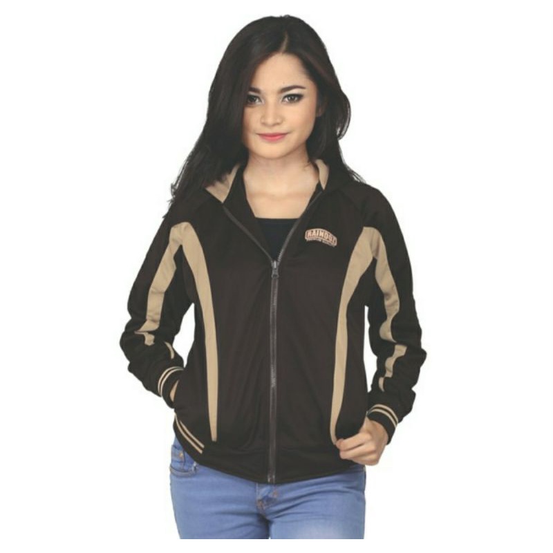 Jaket Best Seller Wanita CZ-1/ Sport Jacket Olahraga Running Adem Coklat, M