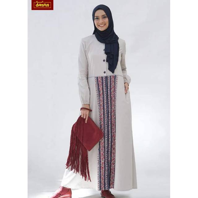 Abaya/Koko Dannis Dewasa d'Tenun navy