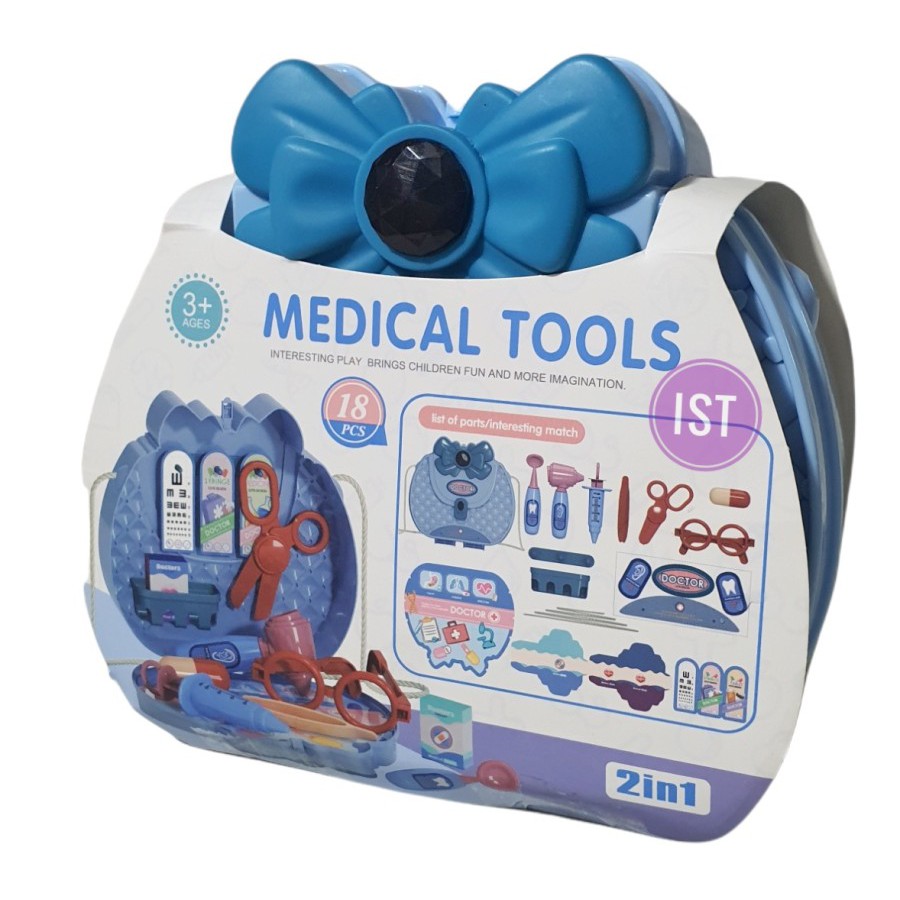 MWN Mainan Doctor Medical Tools 2 in 1 18 pcs No.688-111A