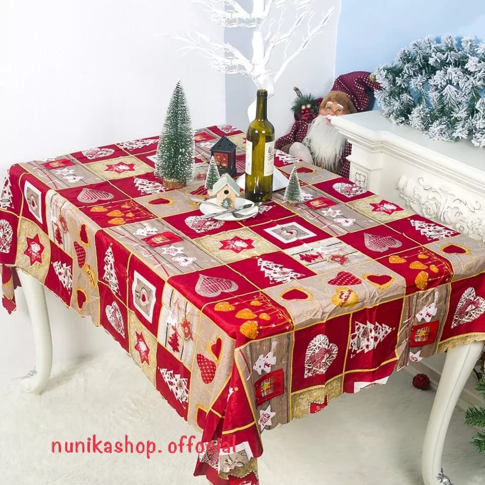 Taplak meja natal / taplak meja makan / dekorasi natal