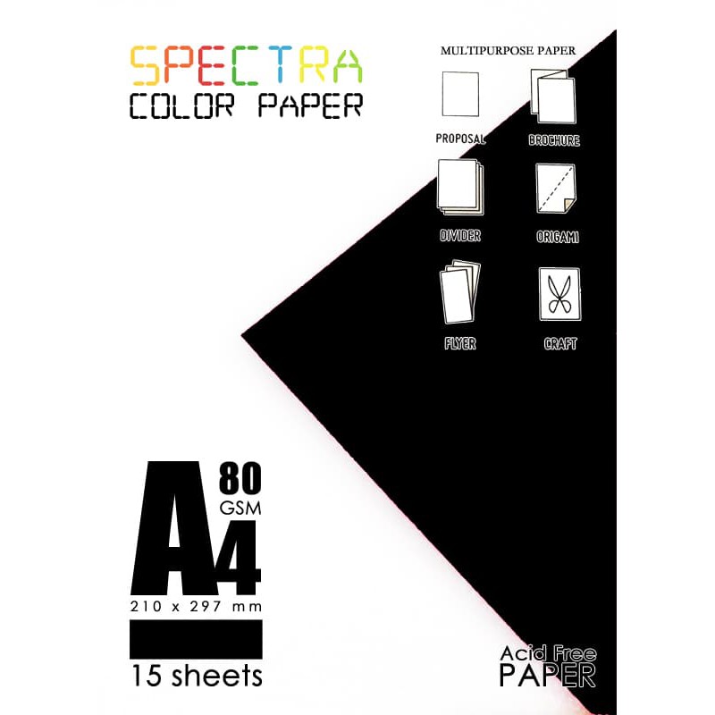 

Jual Kertas Warna Spectra A4 - Black Murah