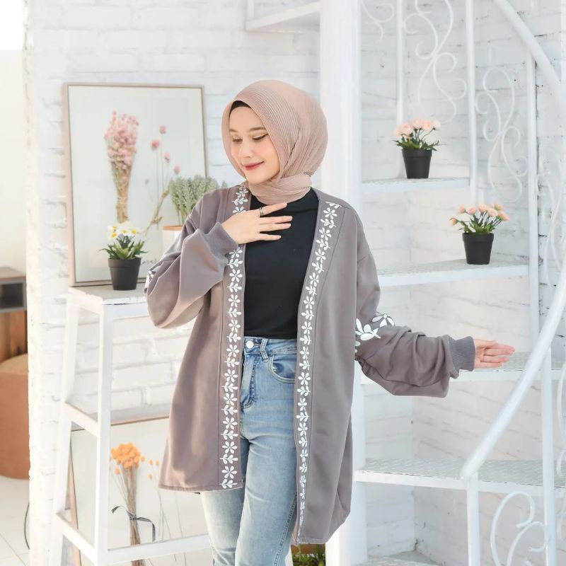 Cappadocia Outher Wanita Kekinian | Outer Cardigan Wanita Oversize | Kardigan Wanita Bahan Fleece