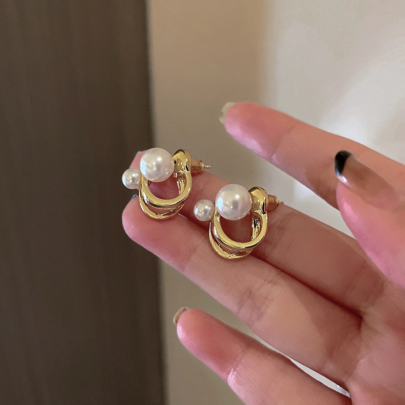 Anting Mutiara Serbaguna Gaya retro Hongkong