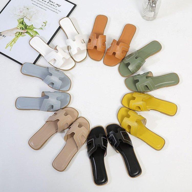 No Box Sandal NS550 Sandal Wanita Flat Shoes Wanita Kasual Import Kekinian Sepatu Import