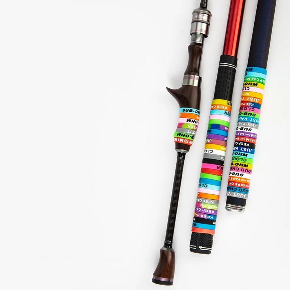 Agustinina Pancing Case Pelindung Cincin Warna-Warni Anti-Slip Ring Silica Gel Ring Pancing Dekorasi Silica Gel Rod Clip