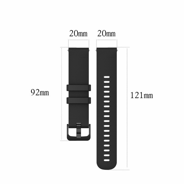 KG20 SILICONE STRAP SMARTWATCH 20MM FOR GTS 2 3 GTR 42MM GT 3 42MM Etc