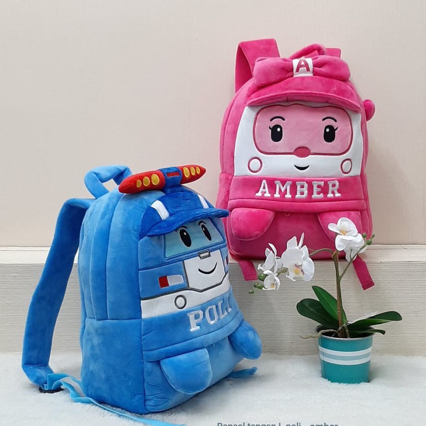 Ransel Poli Amber/Tas Anak Tk SD/ransel tangan L karakter lucu/hadiah kado tas anak