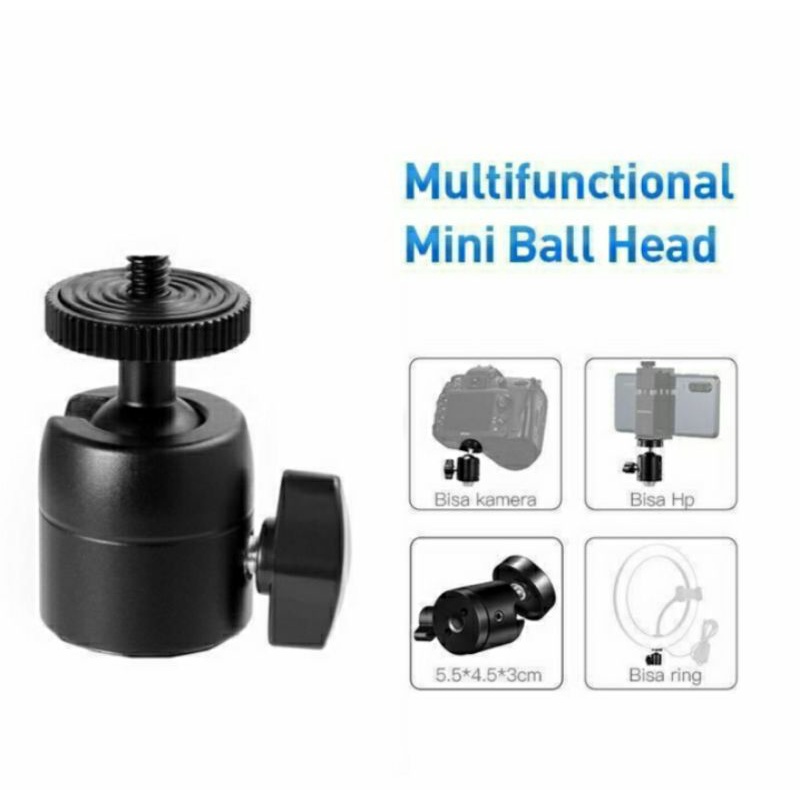 Mini Ball Head Tripod - Bahan Besi